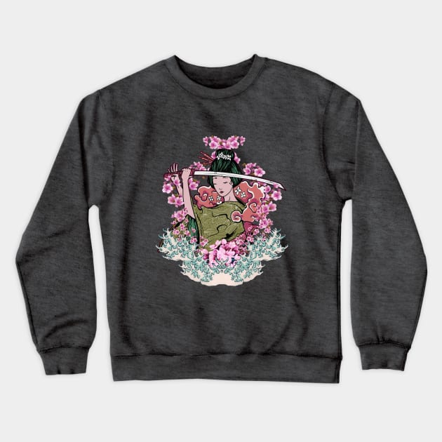 Cherry Blossom Princess Crewneck Sweatshirt by Mr Bushido